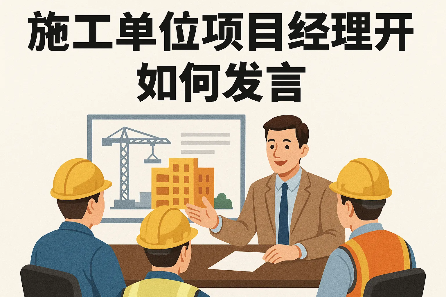 施工单位项目经理开会如何发言