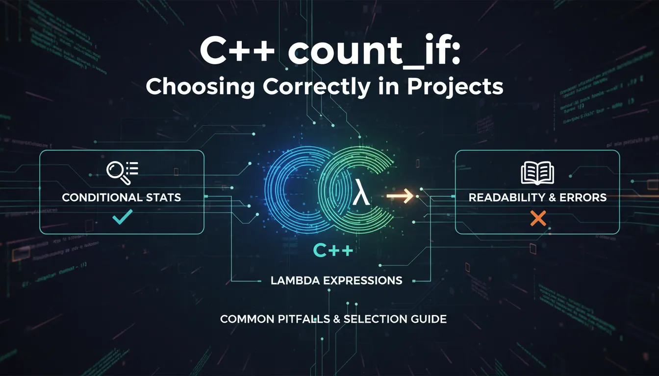 C++ count_if如何在项目里正确选择：条件统计、lambda 和可读性的常见错误