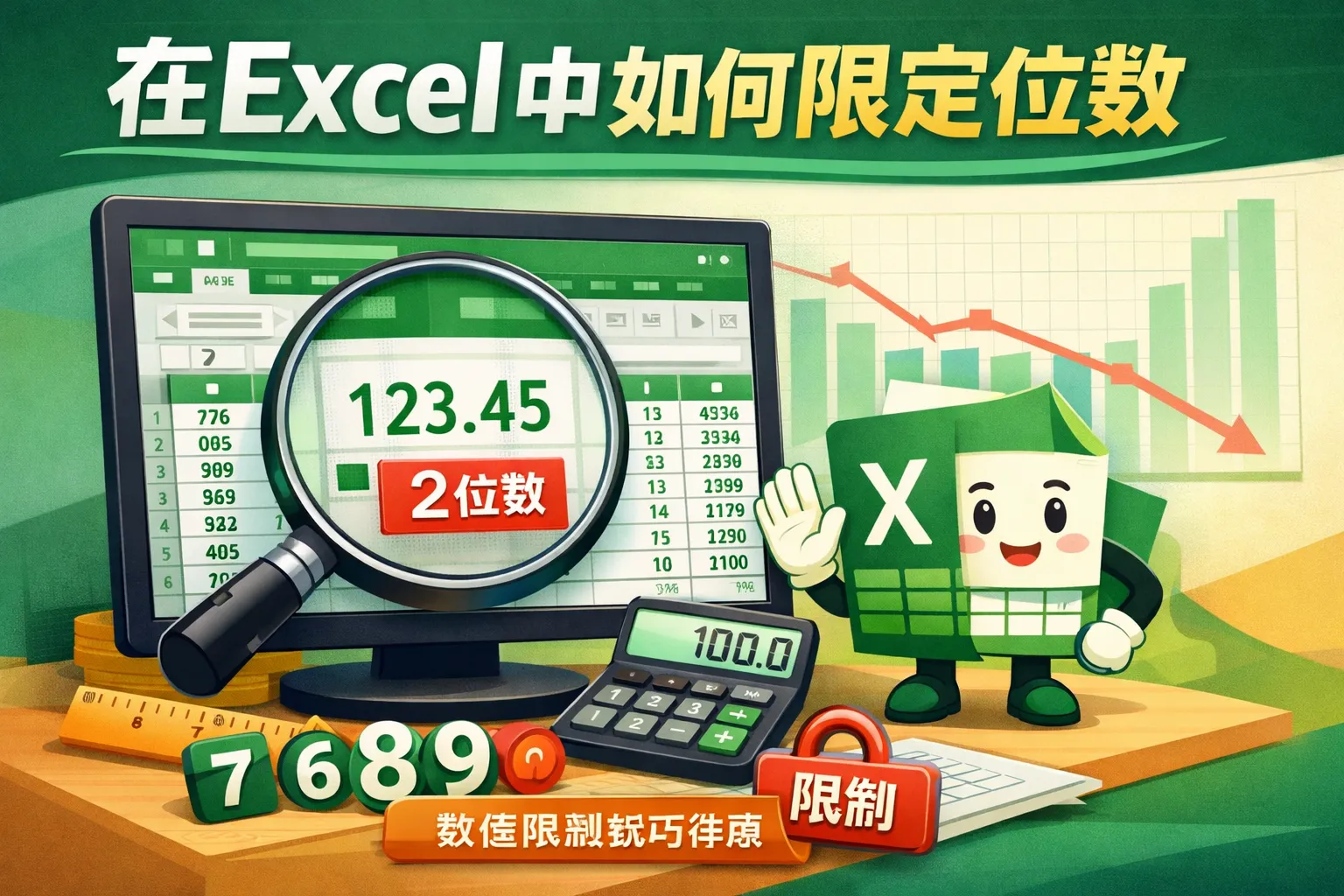 在excel中如何限定位数