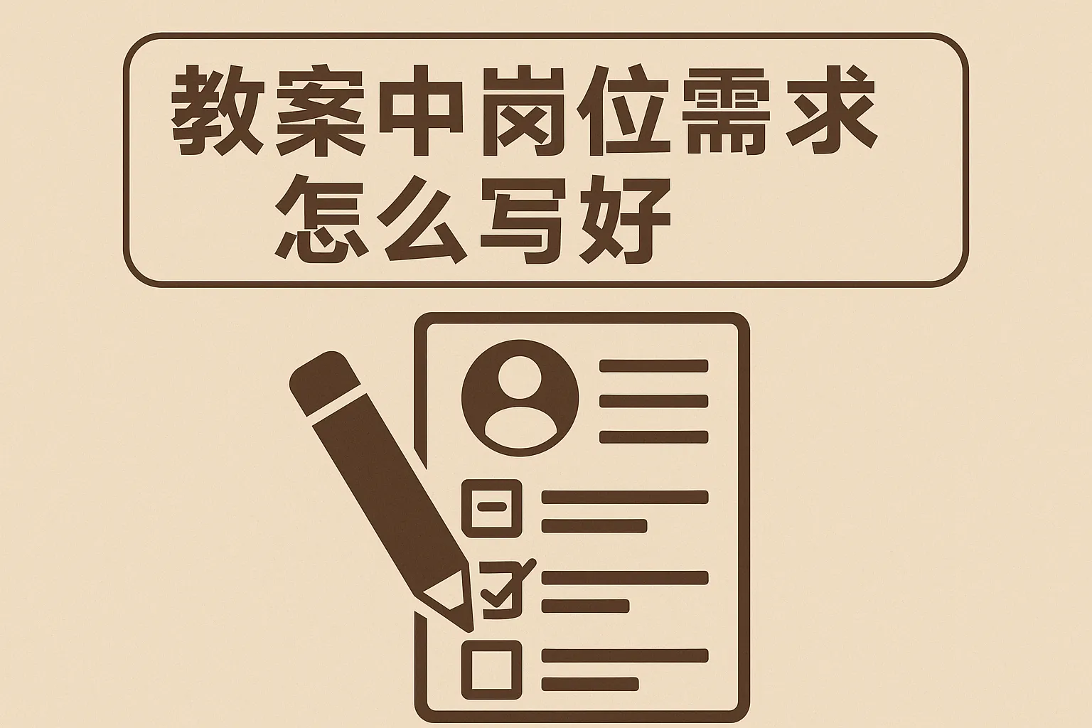 教案中岗位需求怎么写好