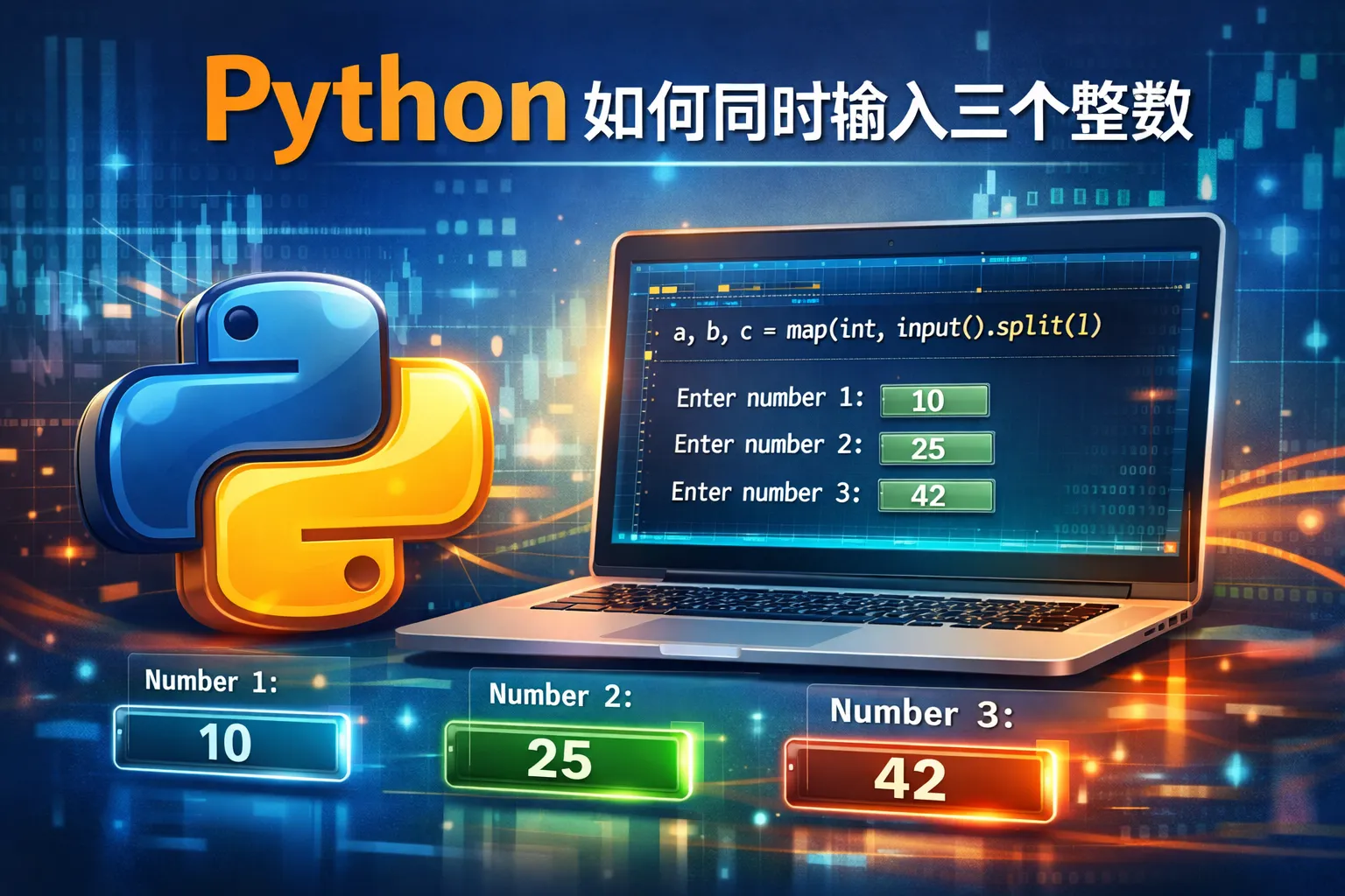 python如何同时输入三个整数
