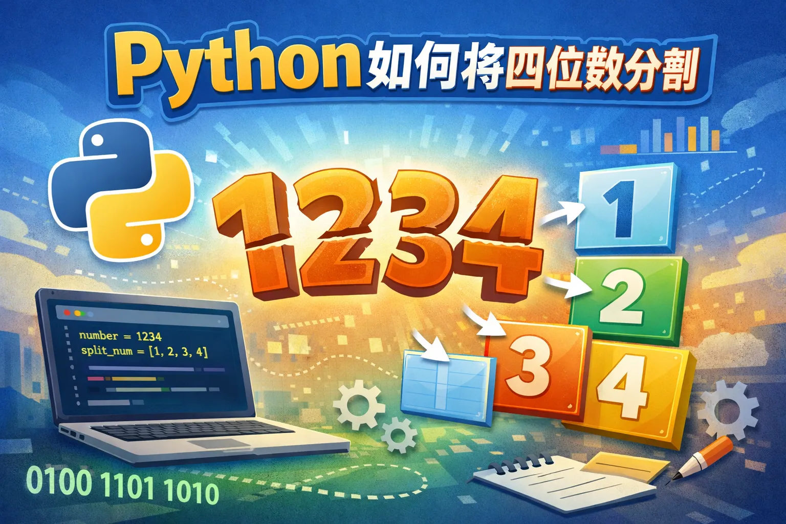python如何将四位数分割