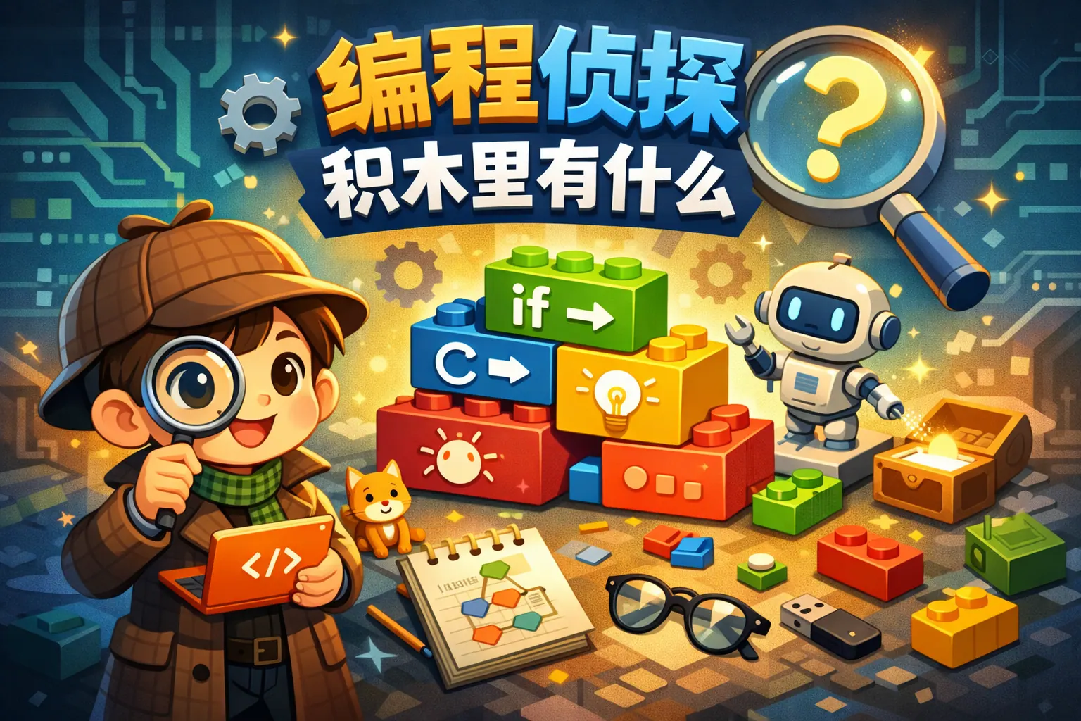 编程侦探积木里有什么