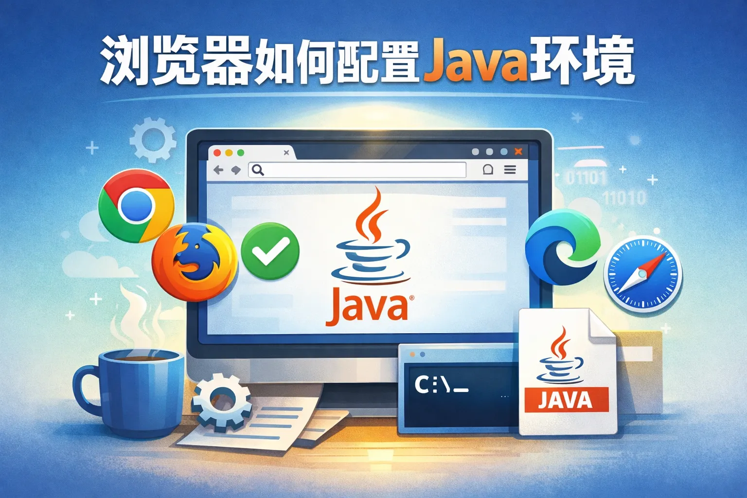 浏览器如何配置java环境