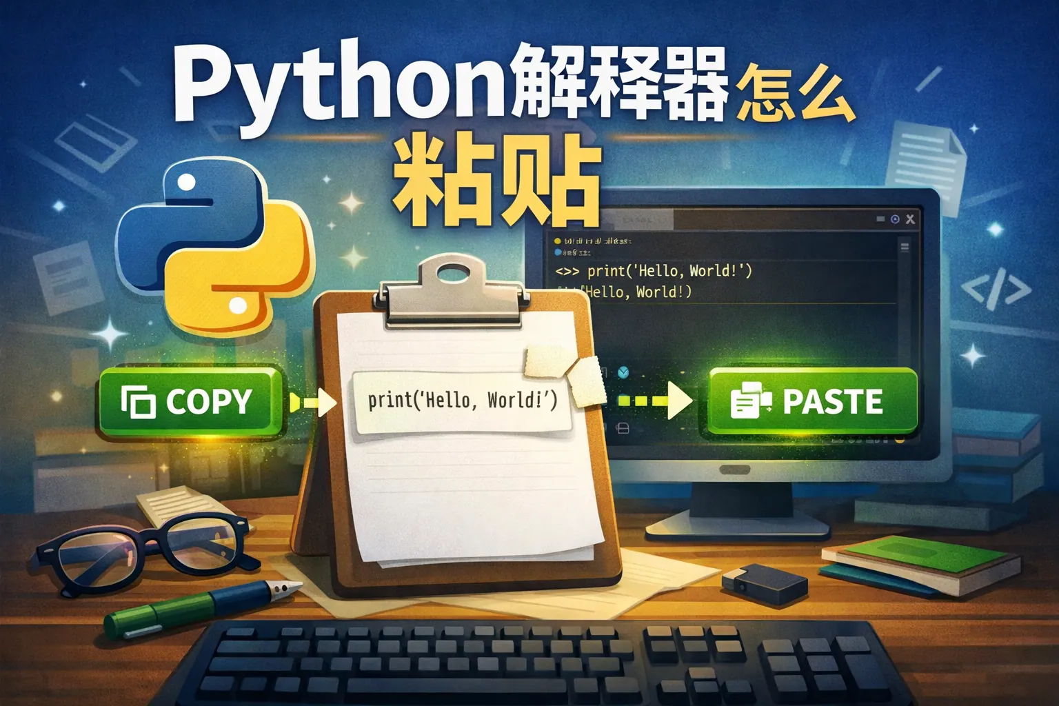 python解释器怎么粘贴