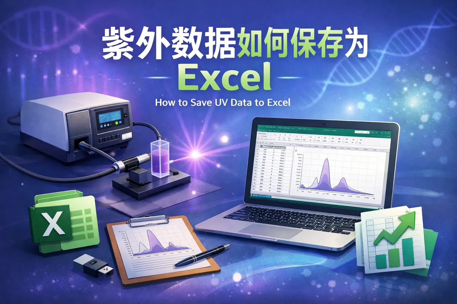 紫外数据如何保存为excel