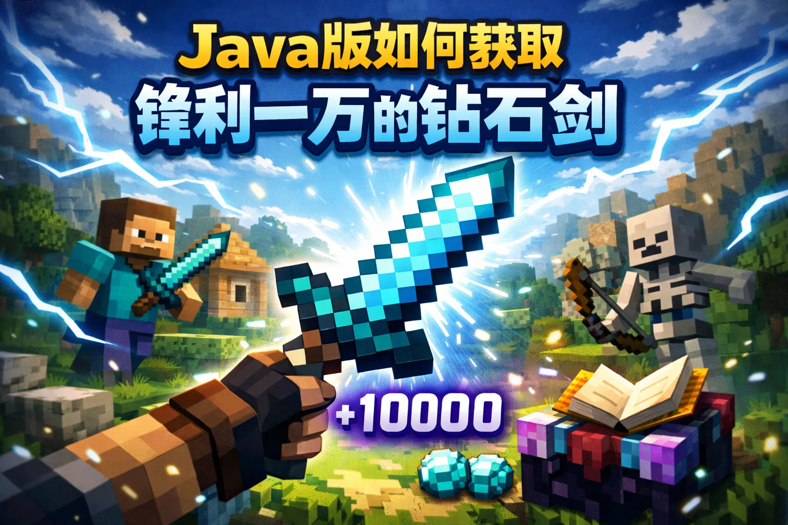 java版如何获取锋利一万的钻石剑