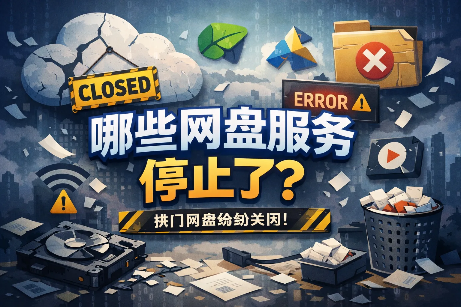 哪些网盘服务停止了