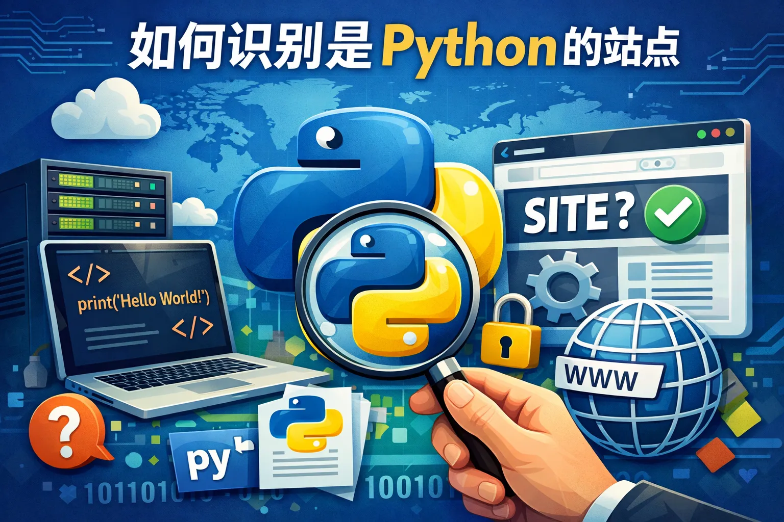 如何识别是python的站点