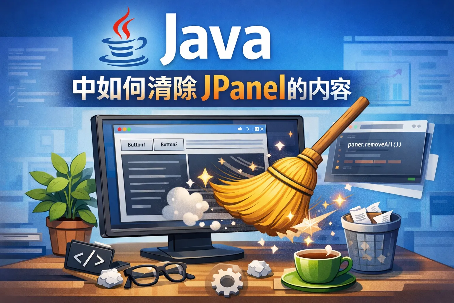 java中如何清除jpanel的内容