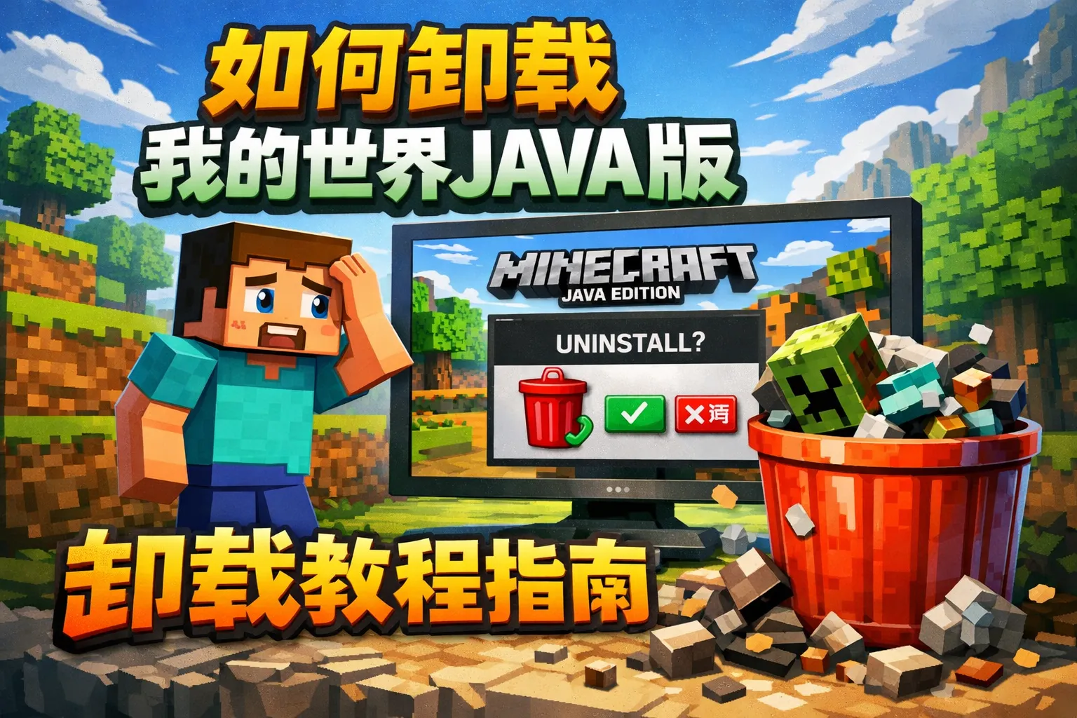 如何卸载我的世界java版