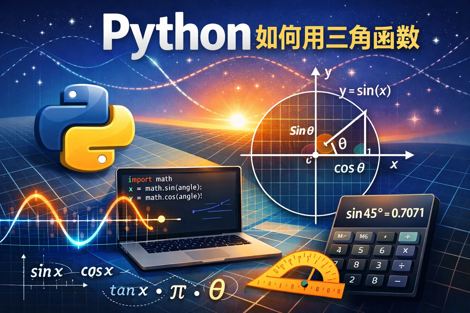 python如何用三角函数