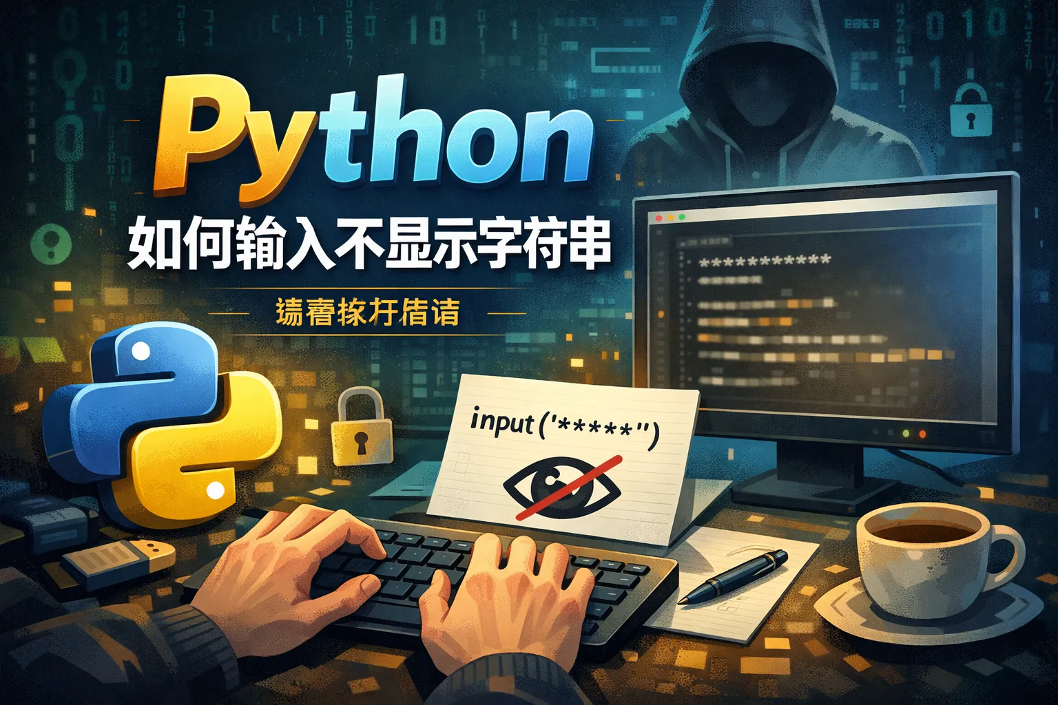python如何输入不显示字符串