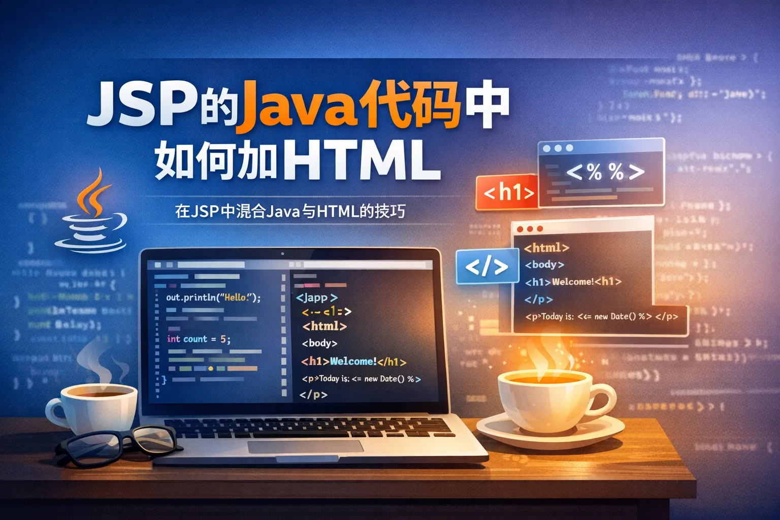 jsp的java代码中如何加html