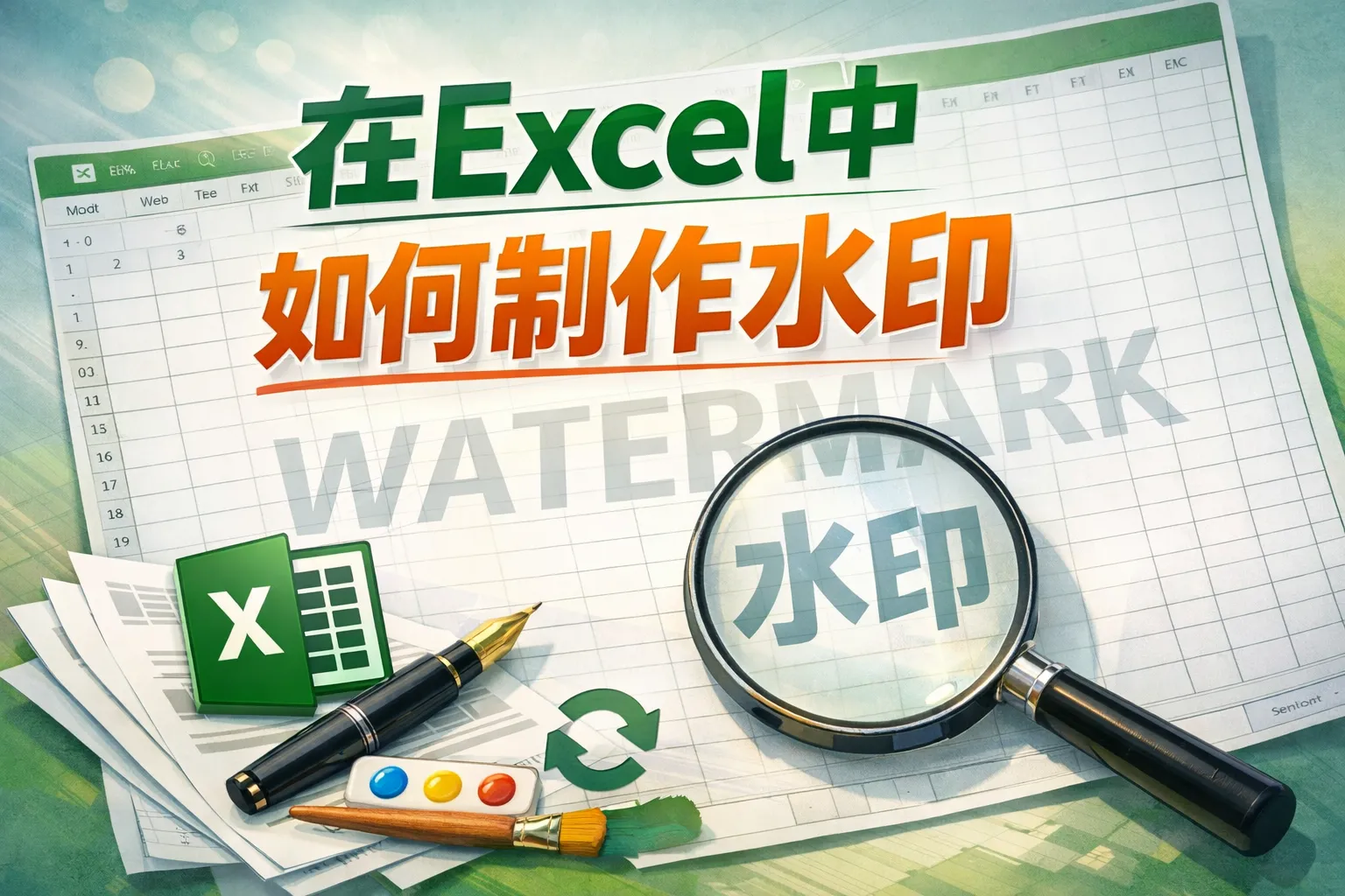 在excel中如何制作水印