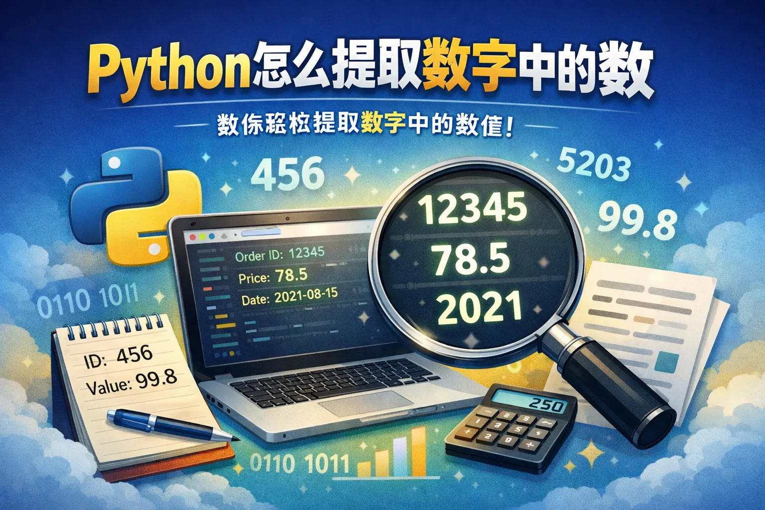 python怎么提取数字中的数