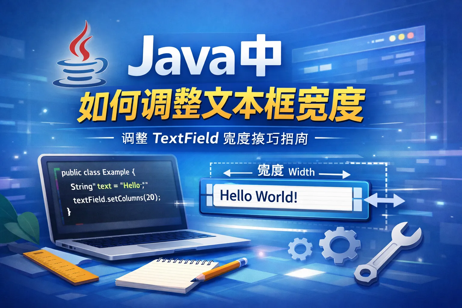 java中如何调整文本框宽度