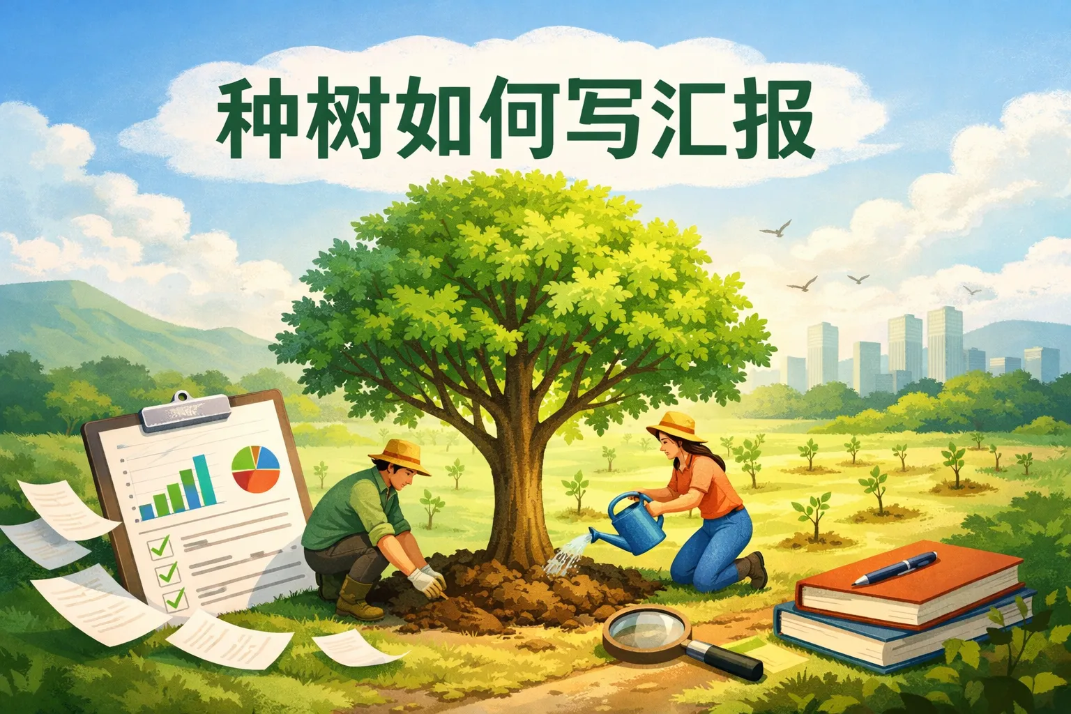 种树如何写汇报