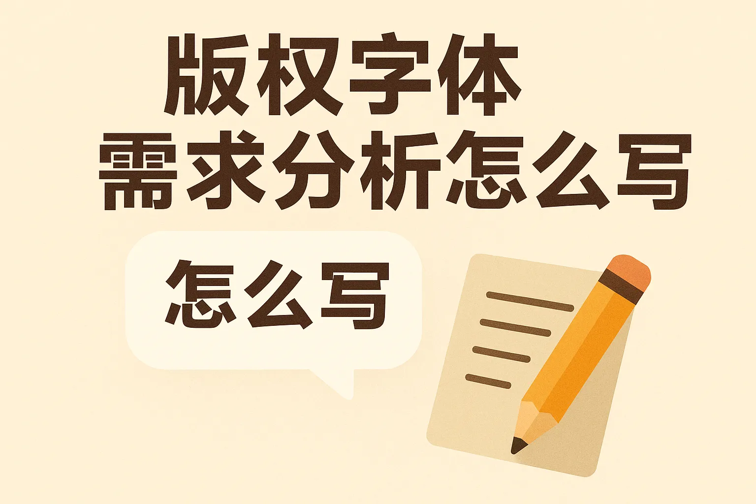 版权字体需求分析怎么写