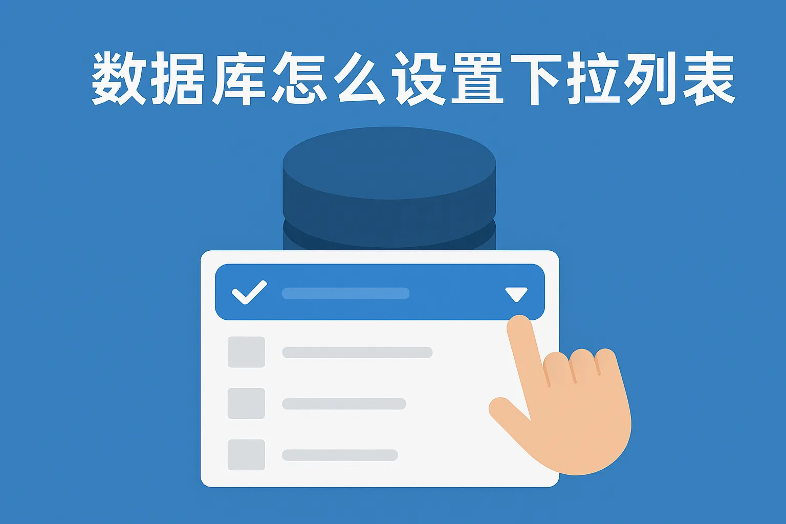 数据库怎么设置下拉列表
