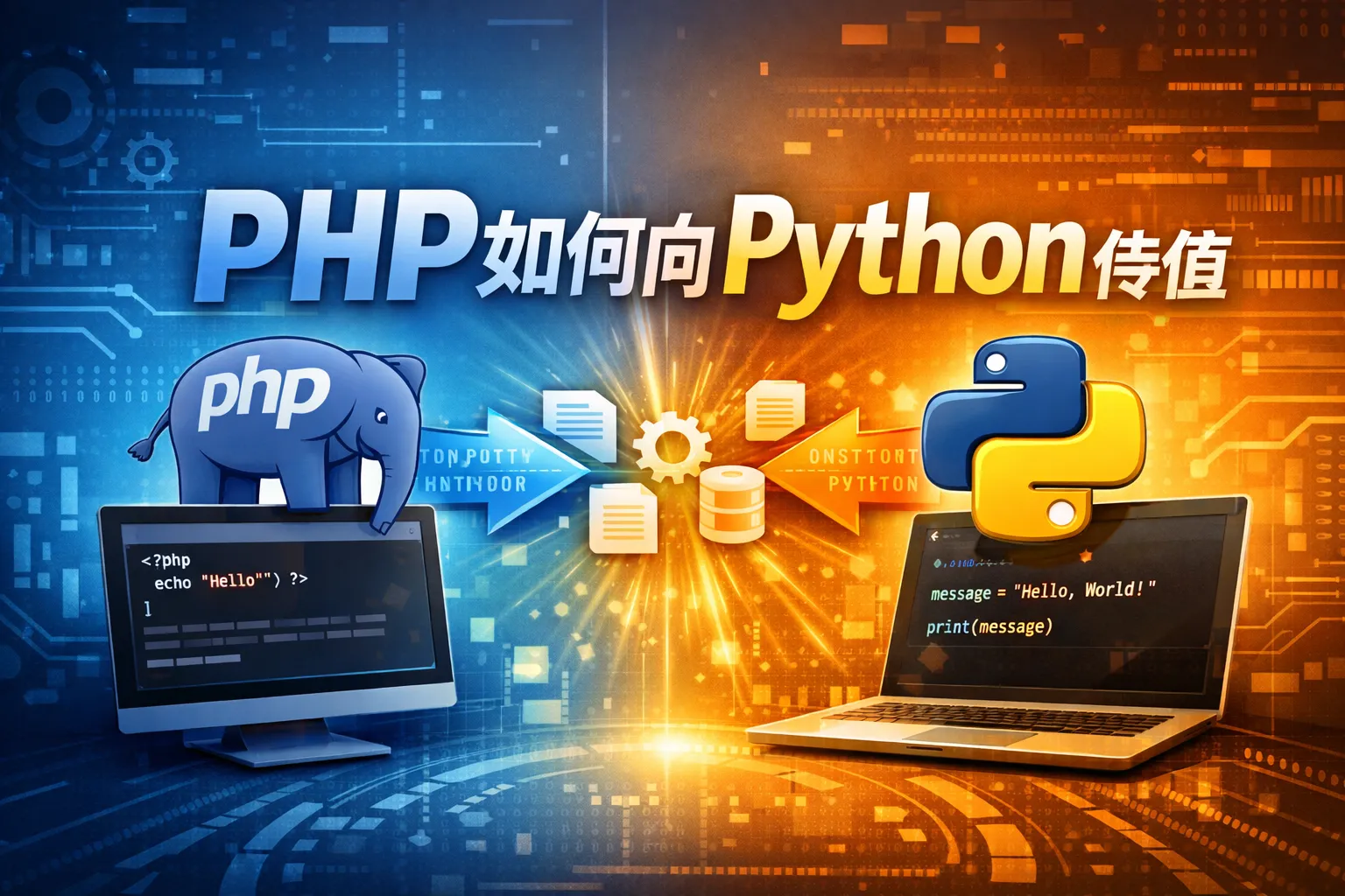 php如何向python传值