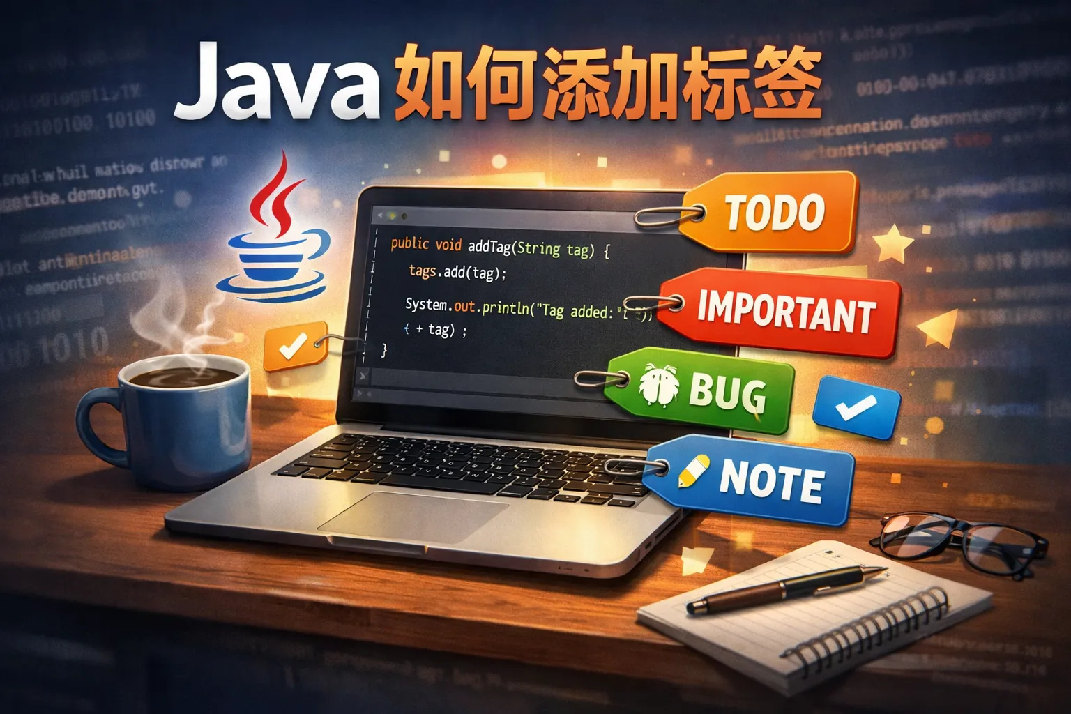 java如何添加标签