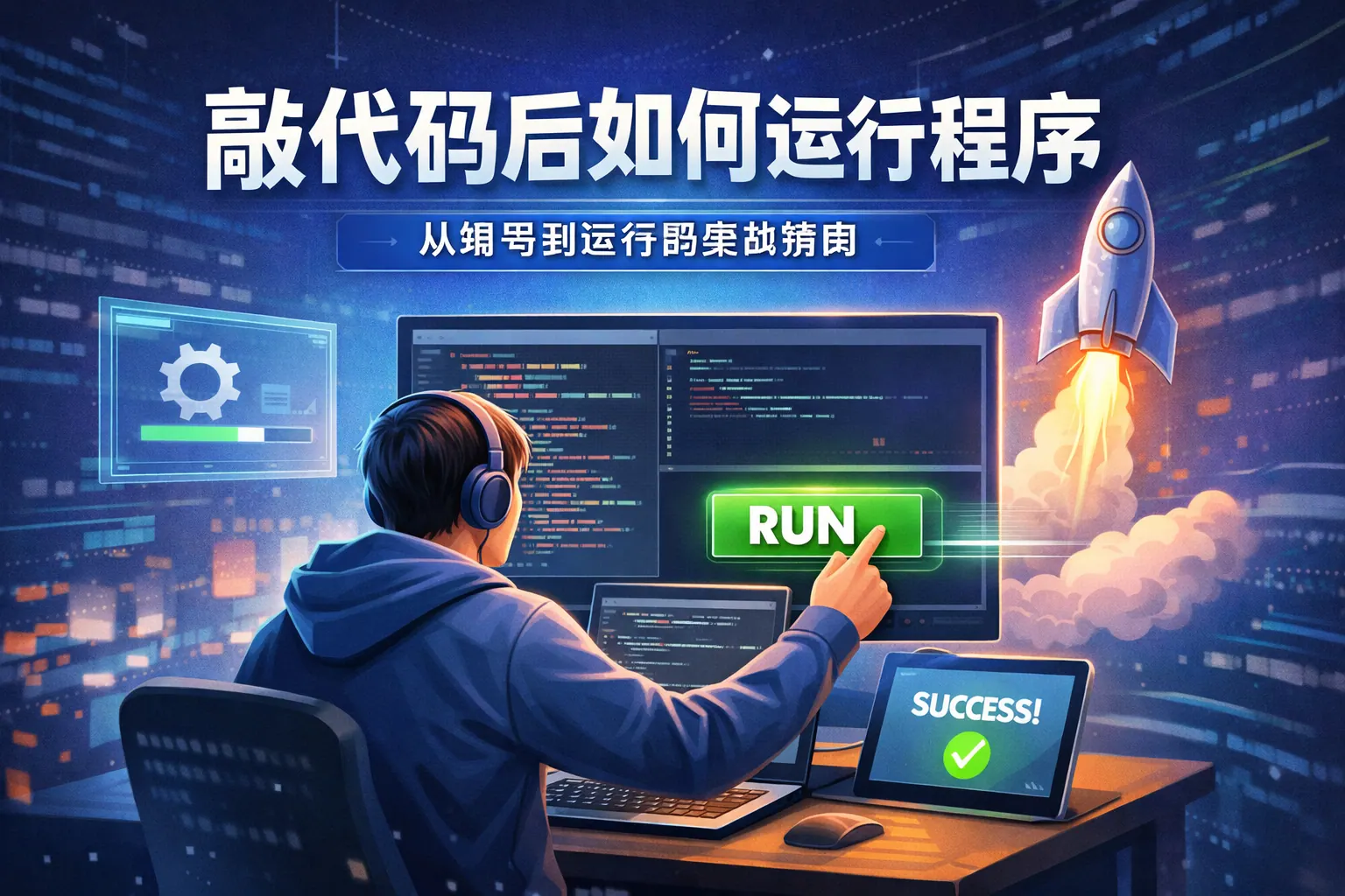 敲代码后如何运行程序