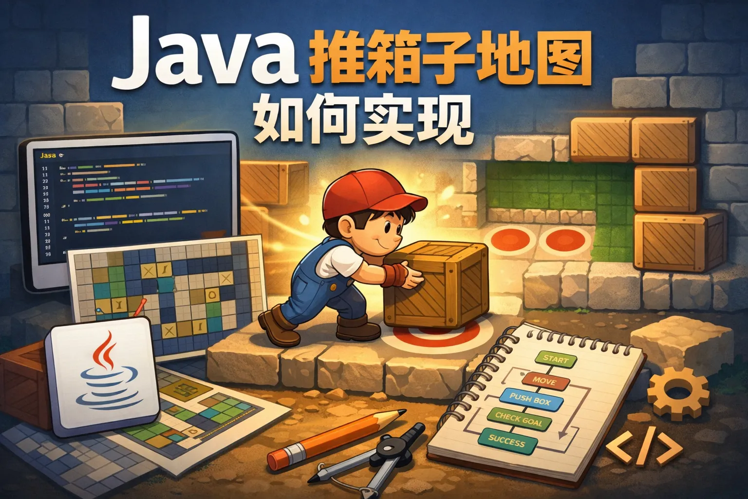 java推箱子地图如何实现