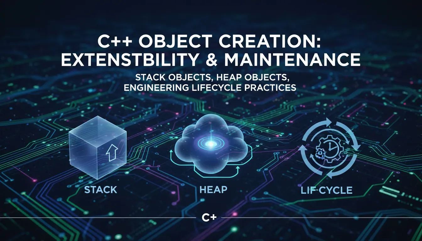C++ 对象创建怎么处理扩展和维护问题:栈对象、堆对象和生命周期的工程实践