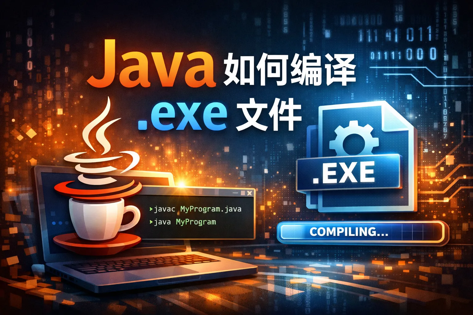 java如何编译.exe文件