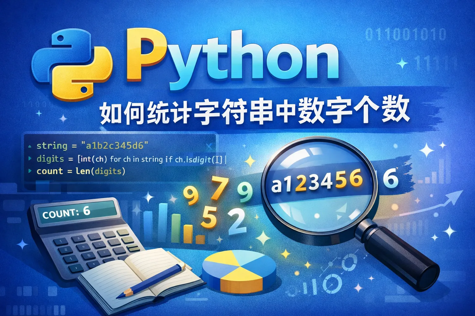 python如何统计字符串中数字个数字