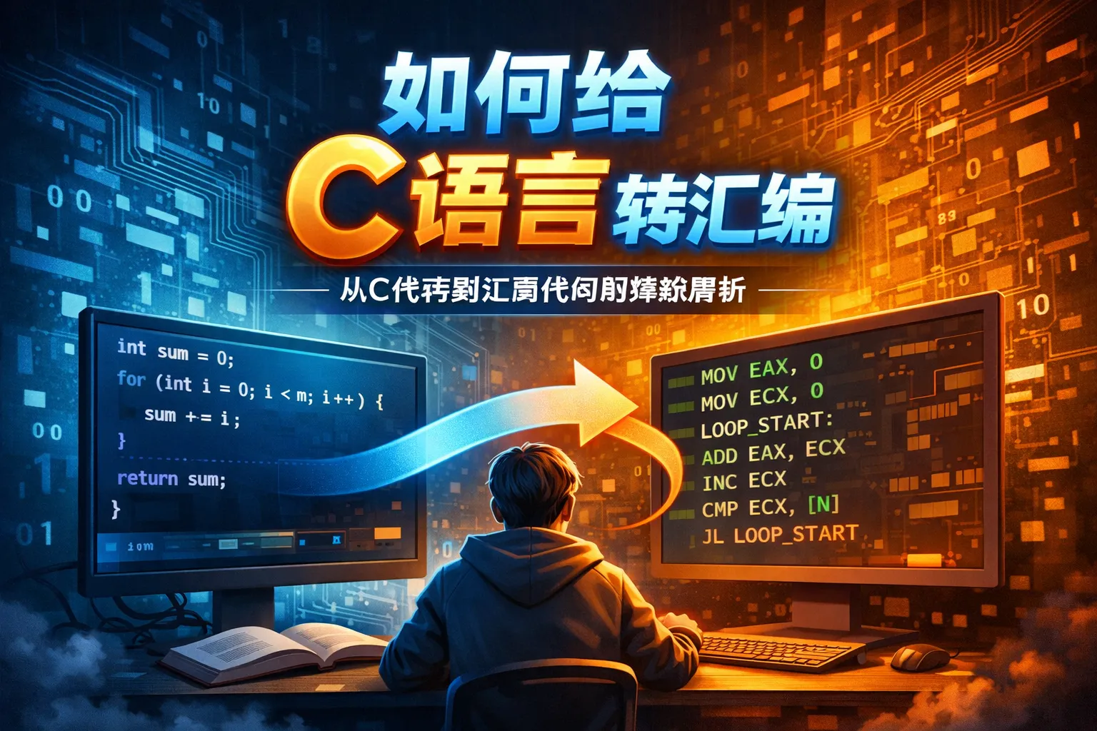 如何给C语言转汇编