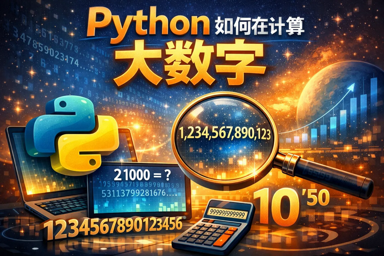 python如何在计算大数字