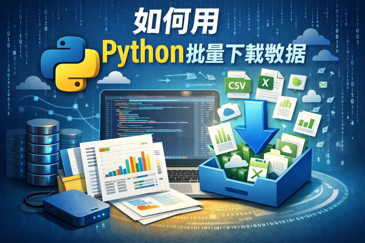 如何用python批量下载数据