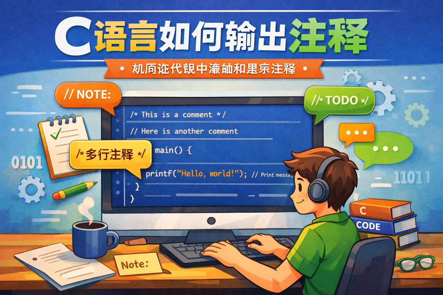 c语言如何输出注释