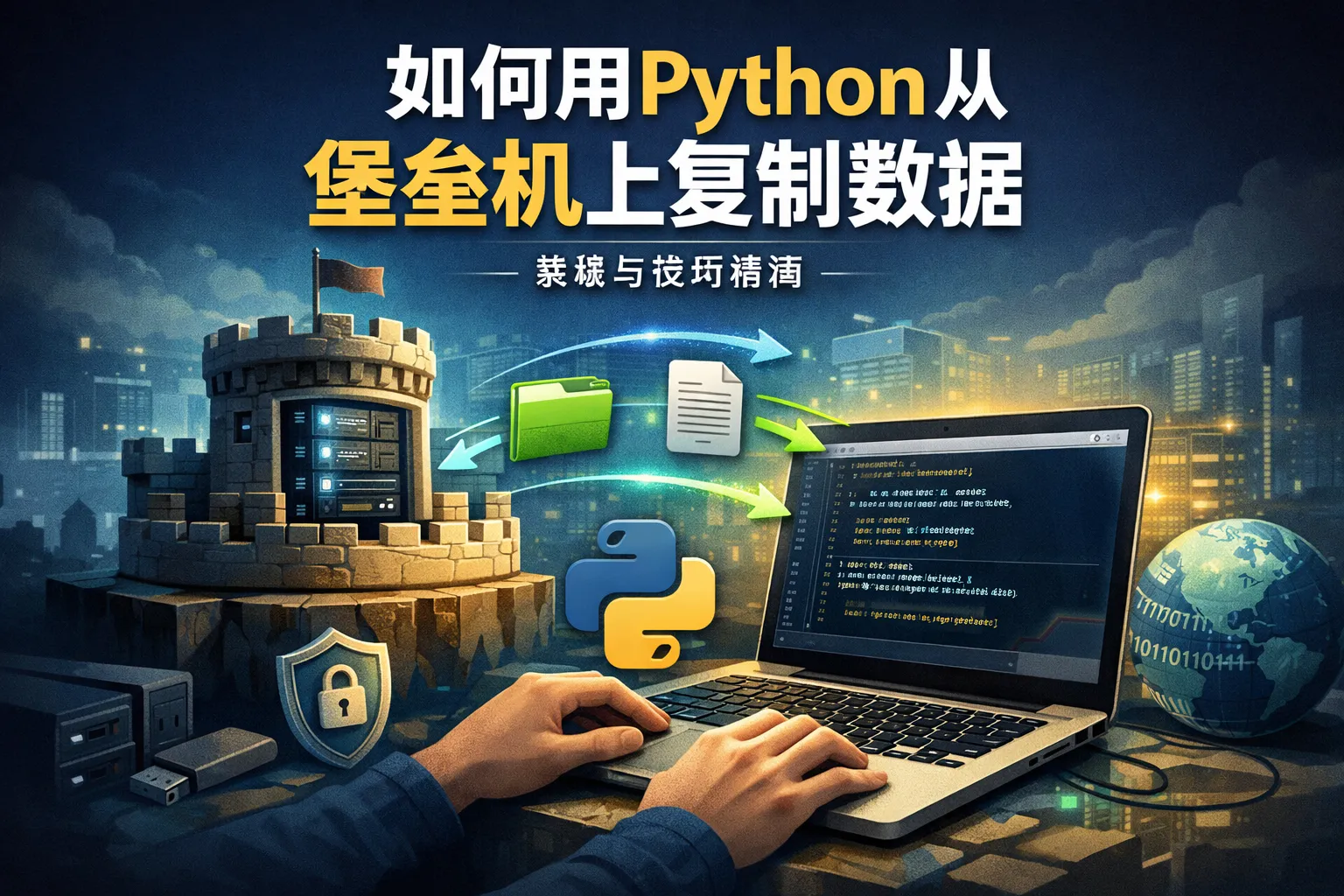 如何用Python从堡垒机上复制数据