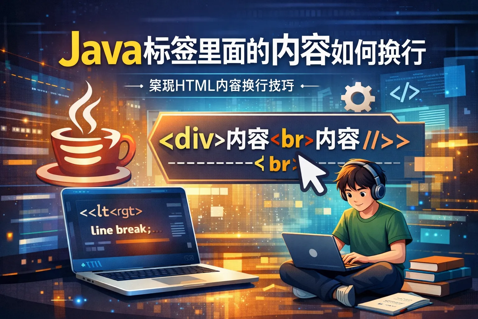 Java标签里面的内容如何换行