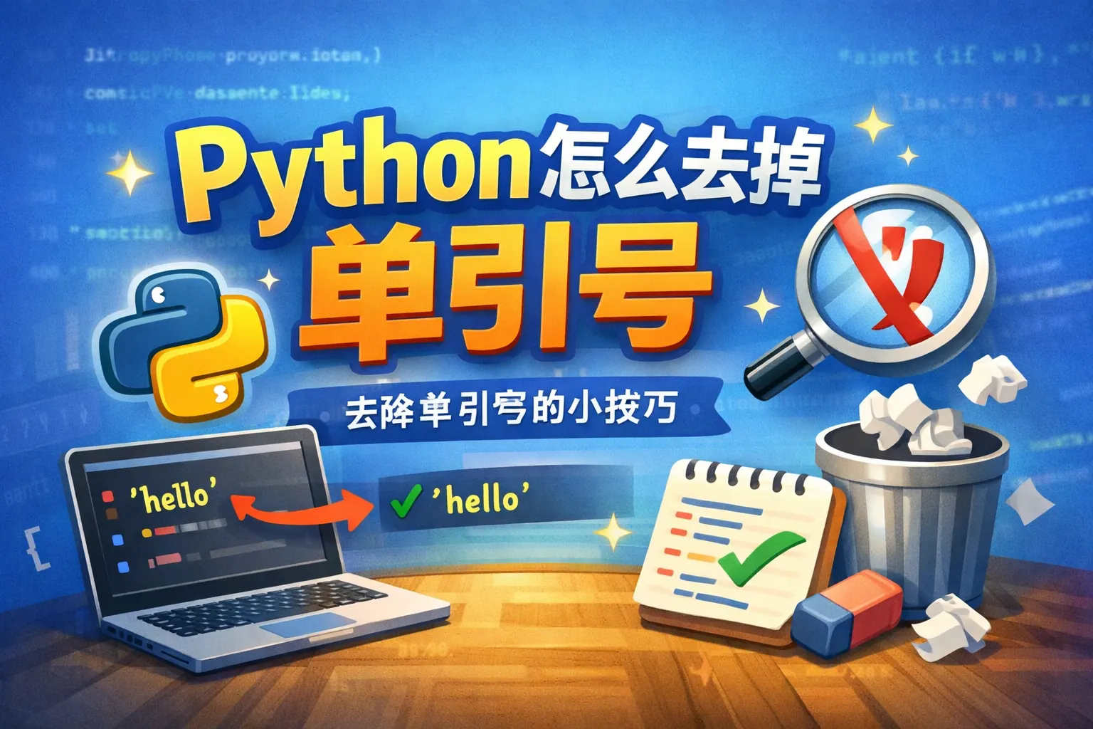 python怎么去掉单引号
