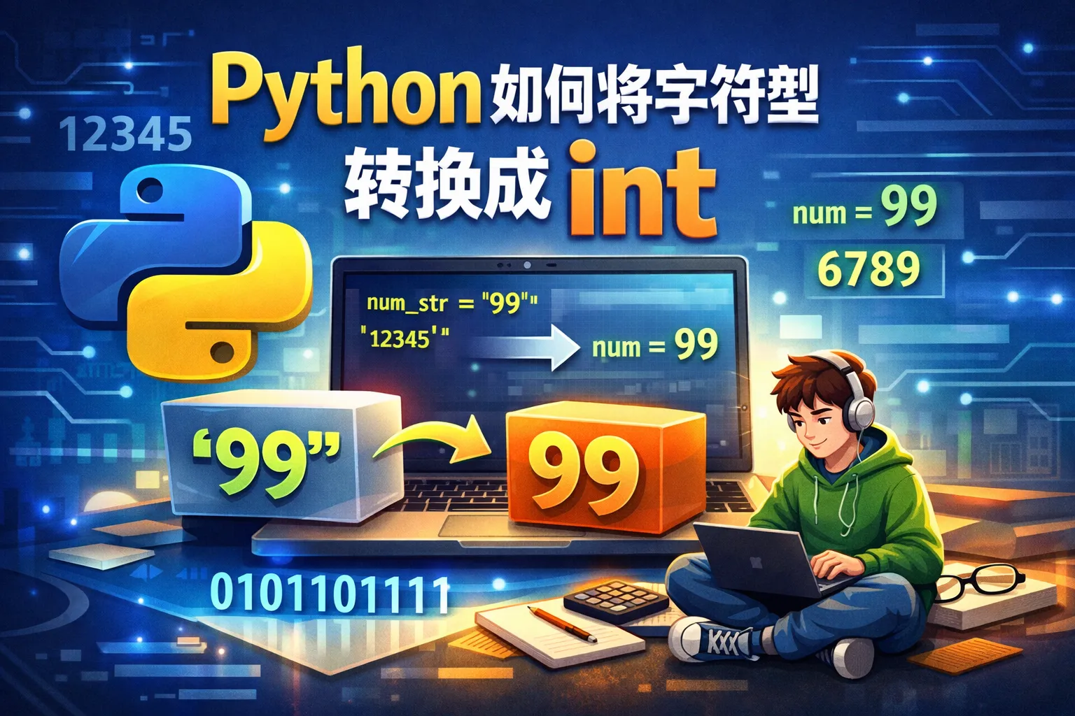 python如何将字符串型转换成int