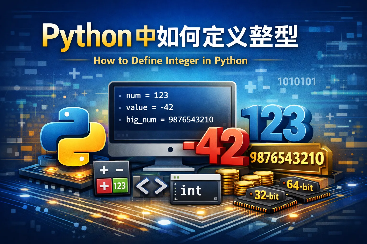 python中如何定义整型