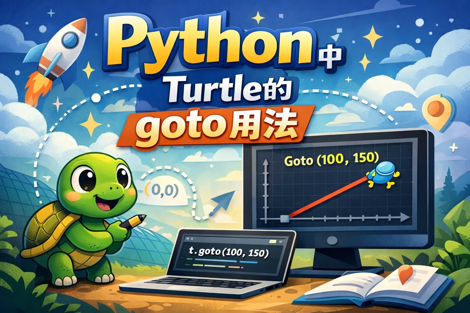 python中turtle的goto用法