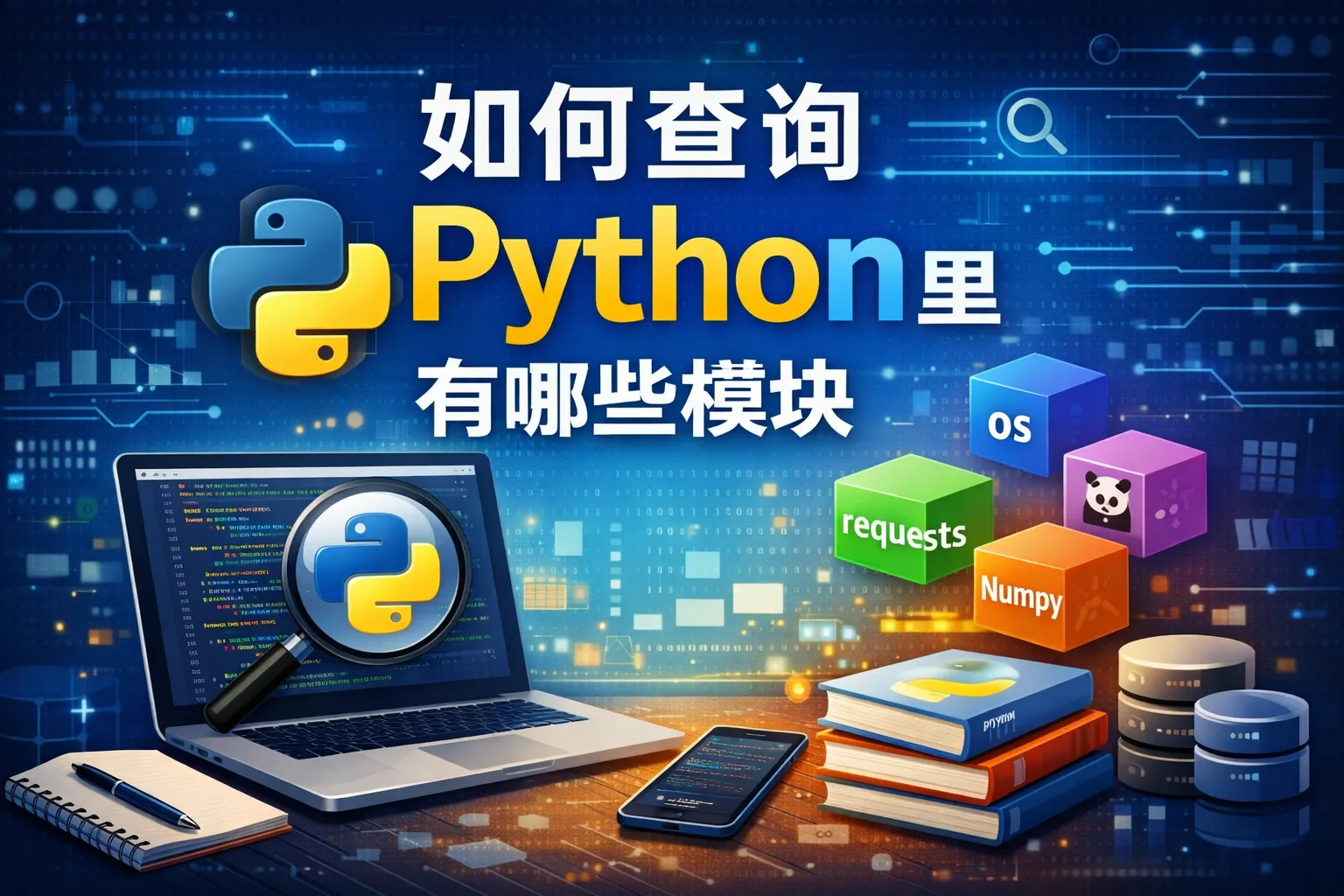 如何查询python里有哪些模块