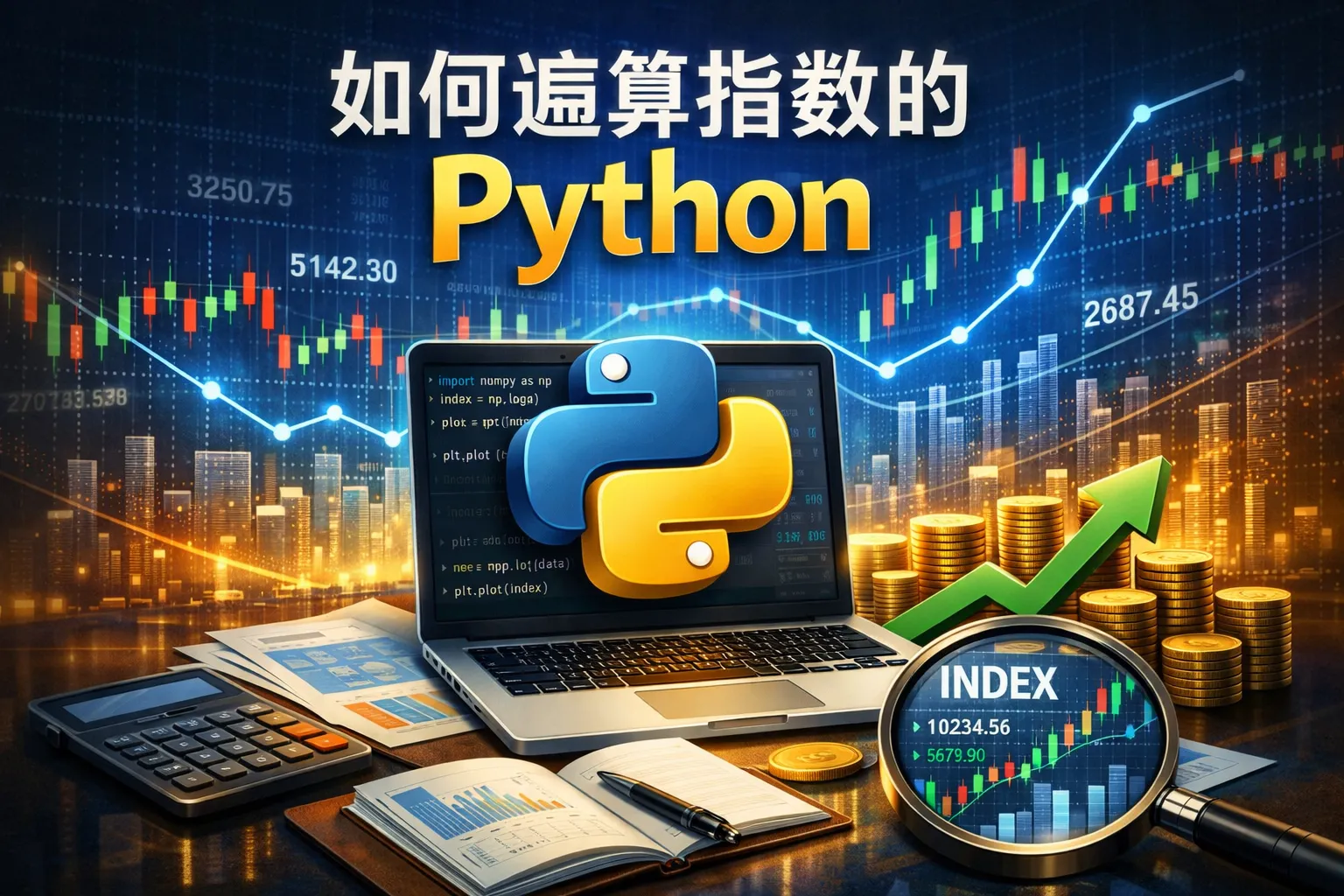 如何遍算指数的python