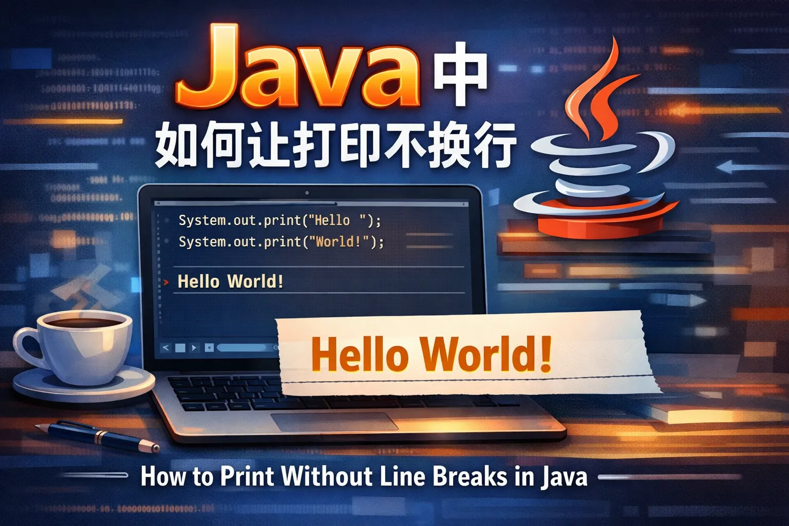 Java中如何让打印不换行