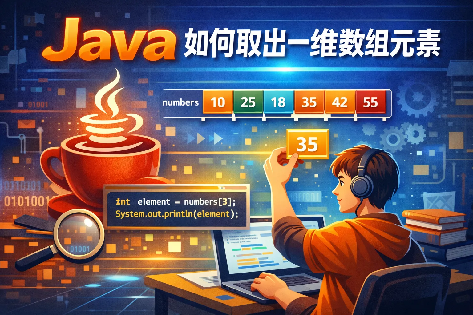 java如何取出一维数组元素