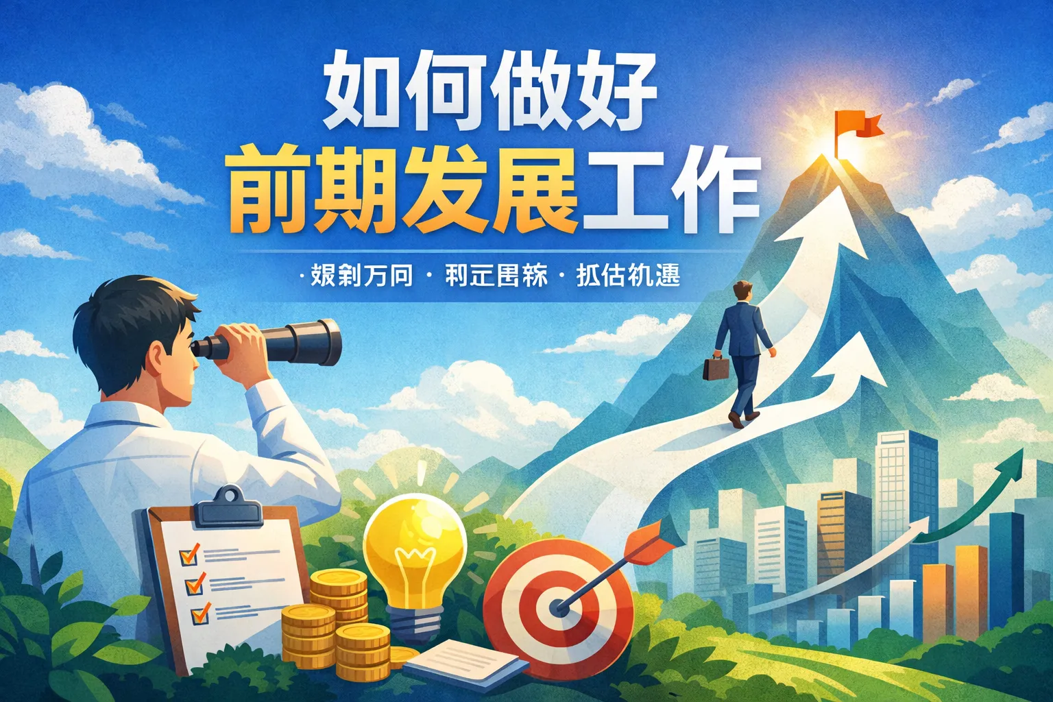 如何做好前期发展工作