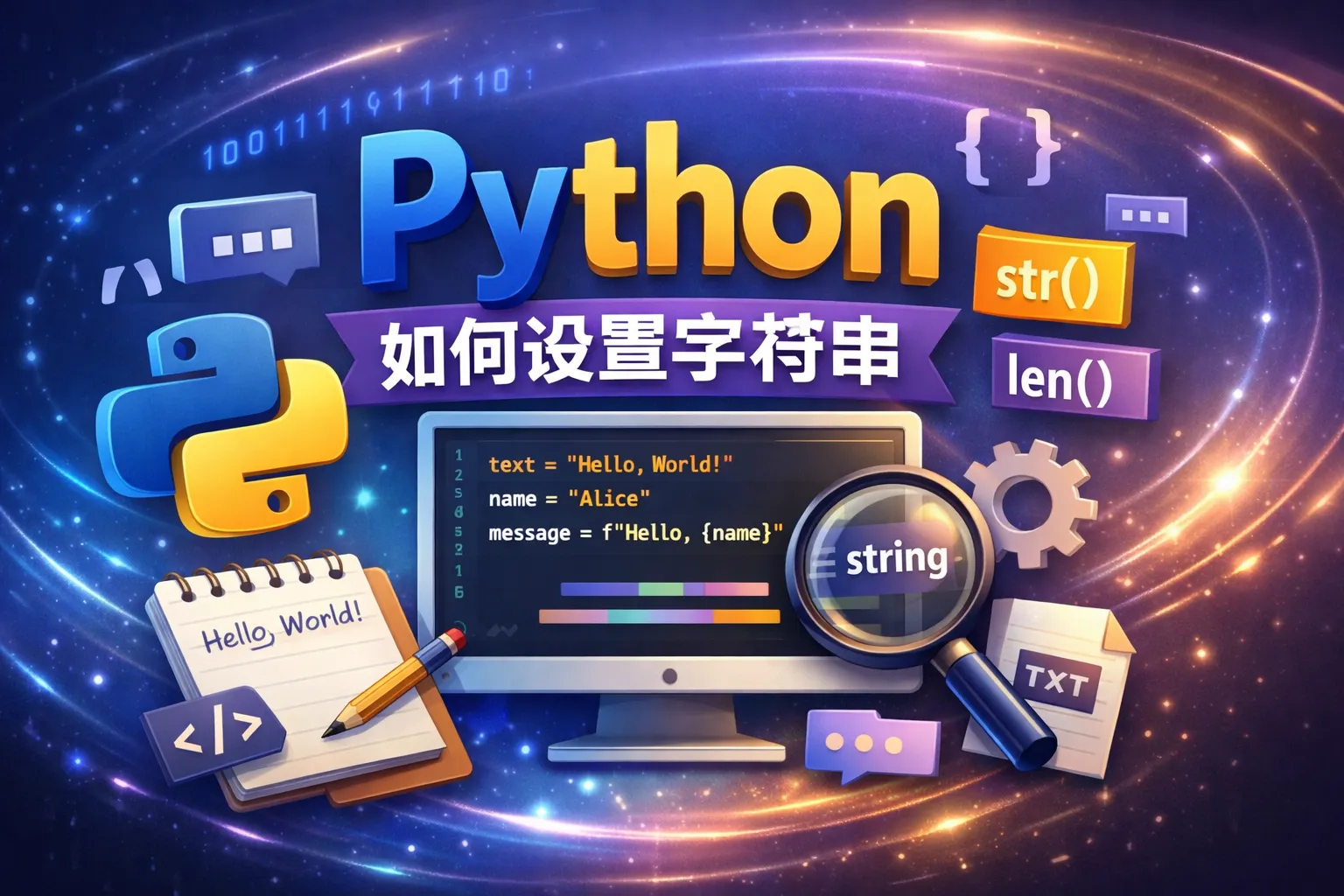 Python如何设置字符串
