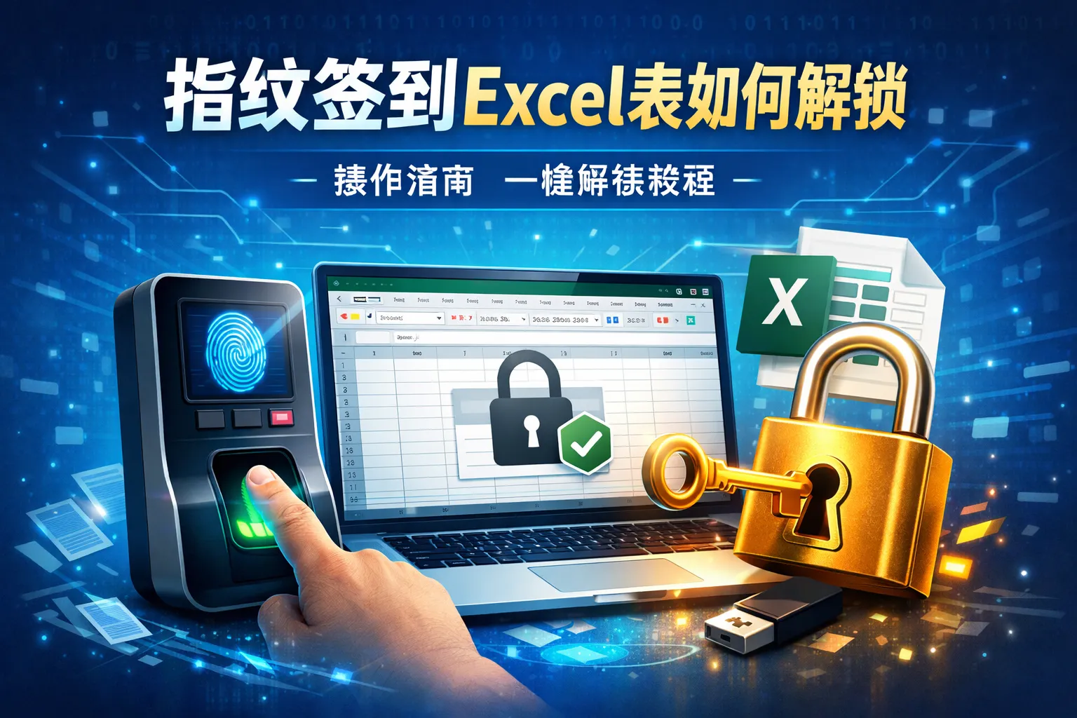 指纹签到excel表如何解锁