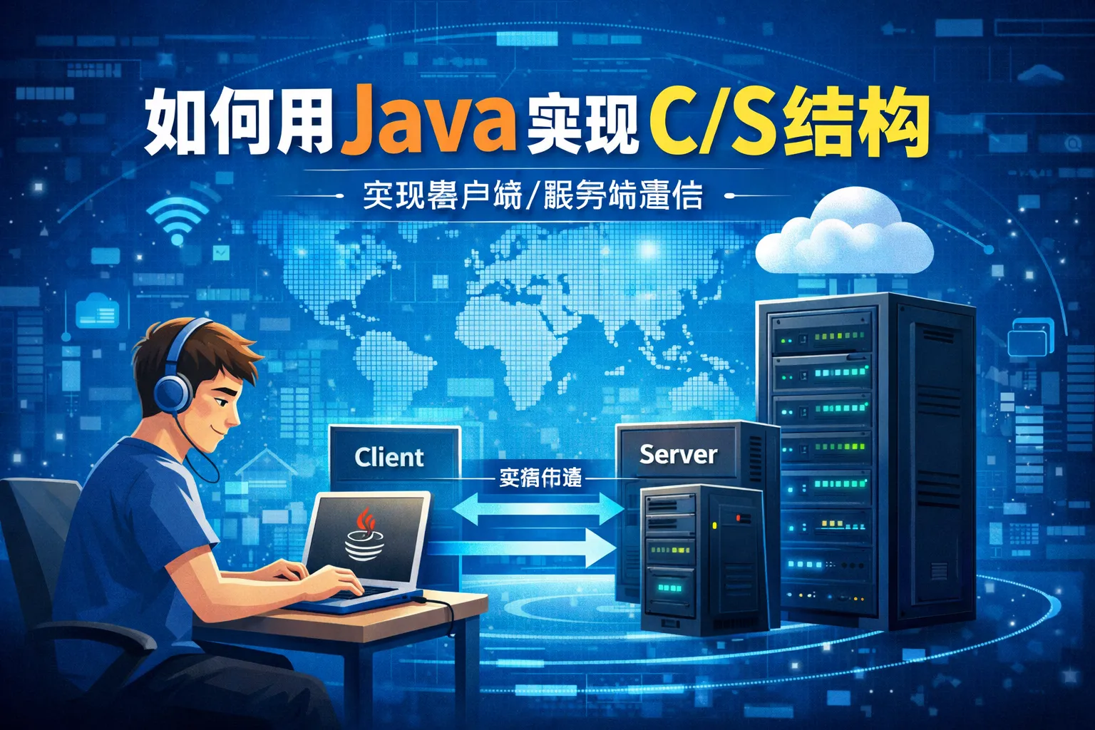如何用java实现c/s结构