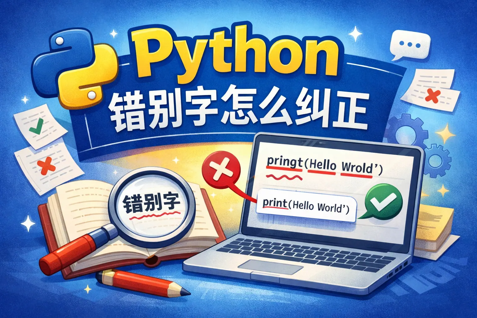 python错别字怎么纠正